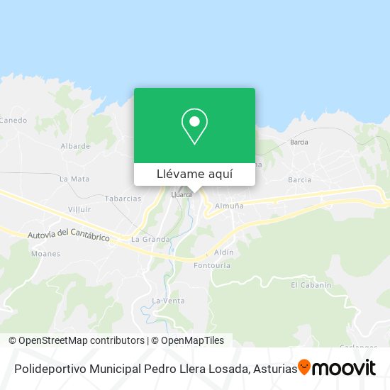 Mapa Polideportivo Municipal Pedro Llera Losada
