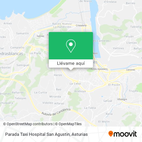 Mapa Parada Taxi Hospital San Agustin