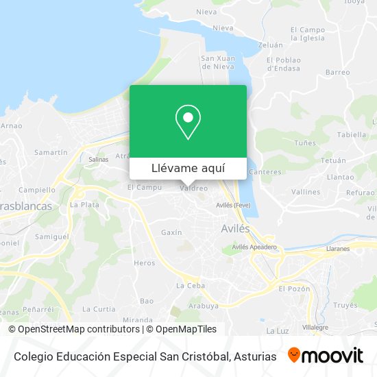 Mapa Colegio Educación Especial San Cristóbal