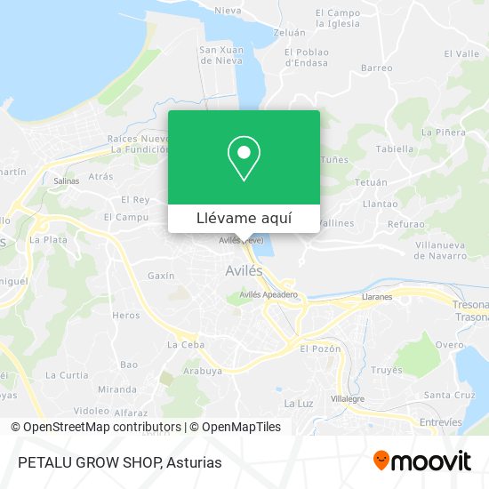 Mapa PETALU GROW SHOP