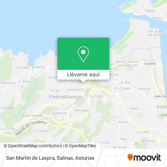 Mapa San Martin de Laspra, Salinas