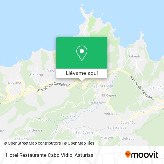 Mapa Hotel Restaurante Cabo Vidio
