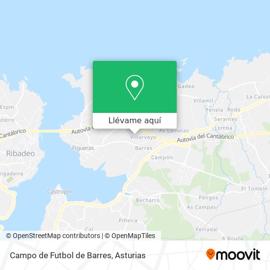 Mapa Campo de Futbol de Barres