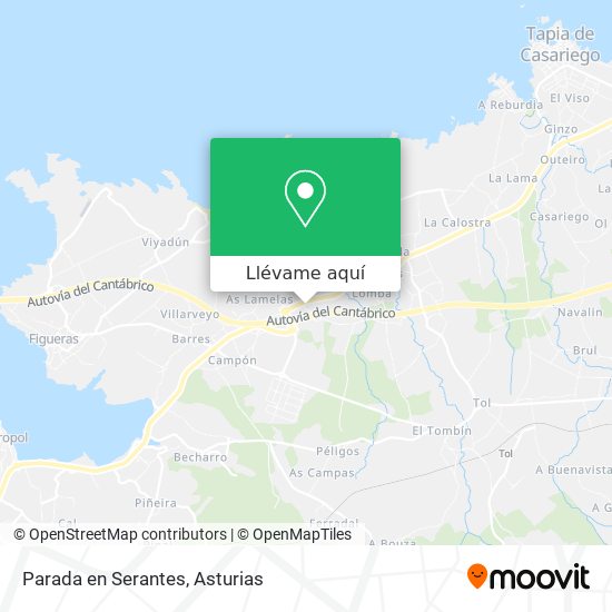 Mapa Parada en Serantes