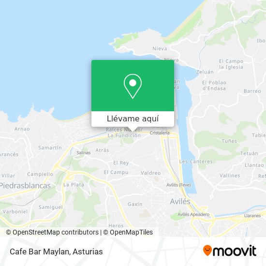 Mapa Cafe Bar Maylan