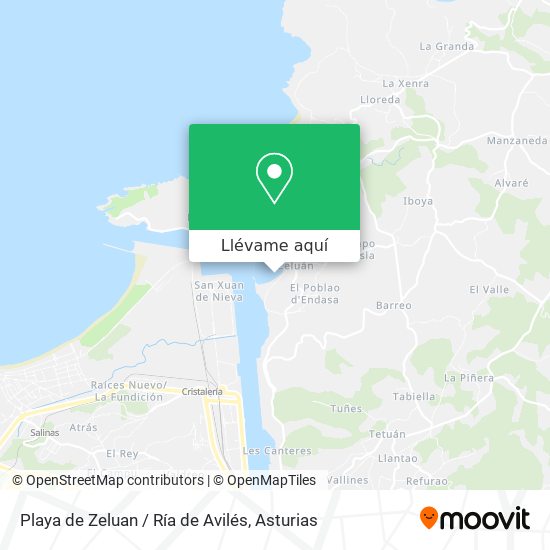 Mapa Playa de Zeluan / Ría de Avilés