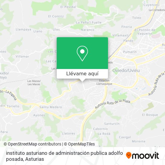 Mapa instituto asturiano de administración publica adolfo posada