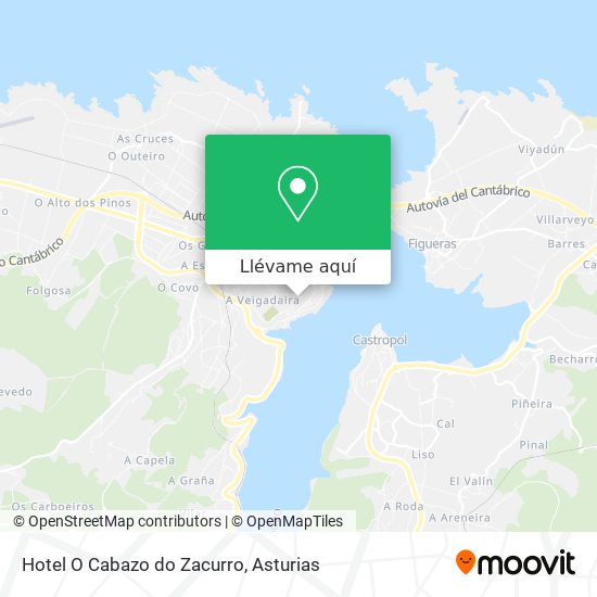Mapa Hotel O Cabazo do Zacurro