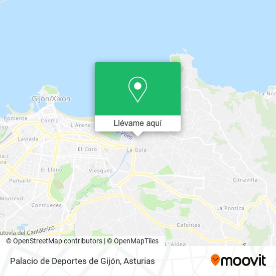 Mapa Palacio de Deportes de Gijón