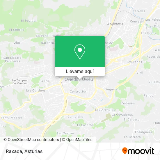 Mapa Raxada