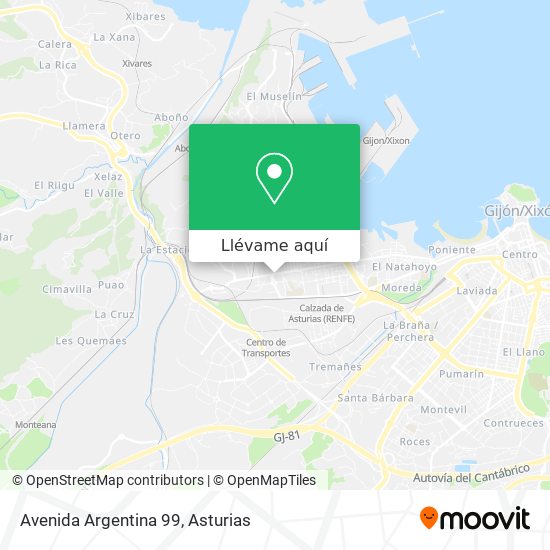 Mapa Avenida Argentina 99