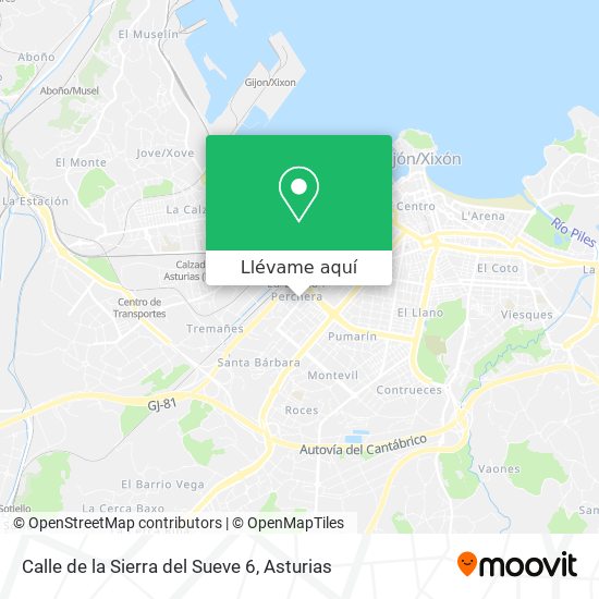 Mapa Calle de la Sierra del Sueve 6