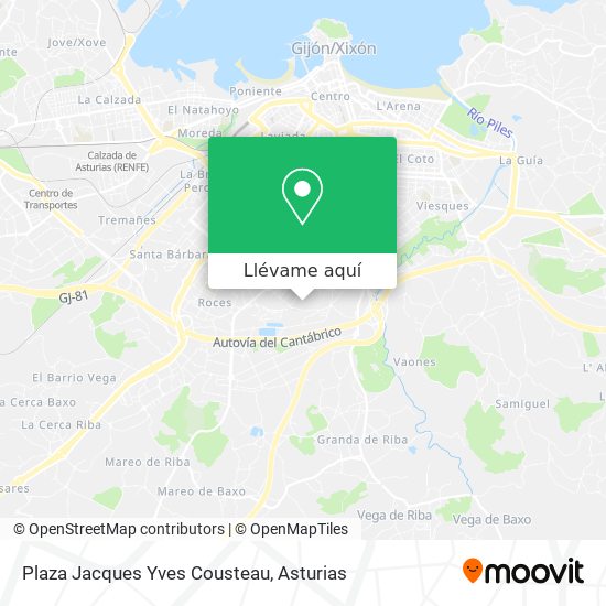 Mapa Plaza Jacques Yves Cousteau