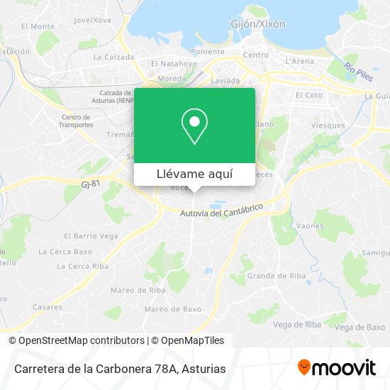 Mapa Carretera de la Carbonera 78A