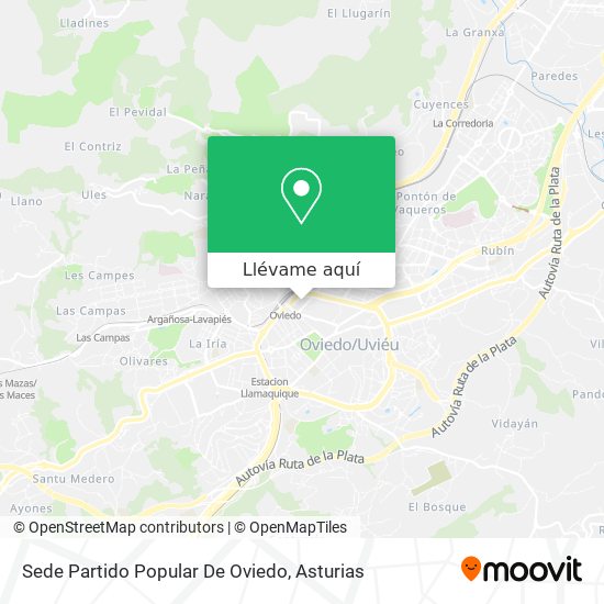 Mapa Sede Partido Popular De Oviedo