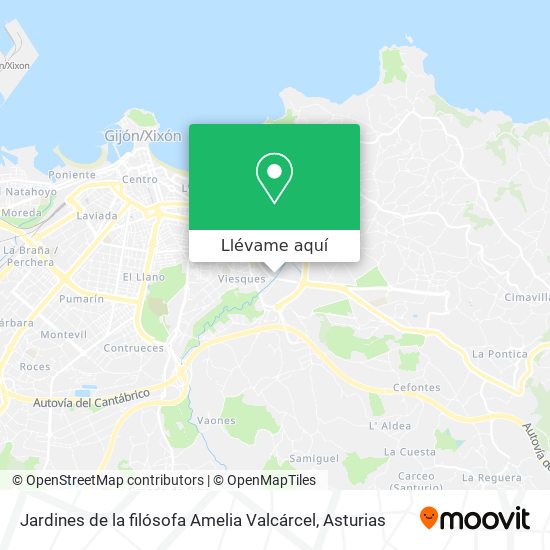 Mapa Jardines de la filósofa Amelia Valcárcel