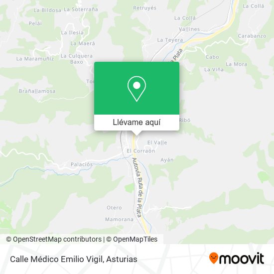 Mapa Calle Médico Emilio Vigil