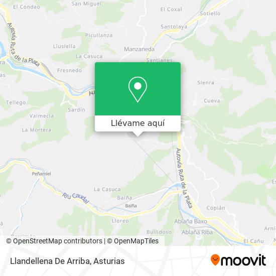 Mapa Llandellena De Arriba