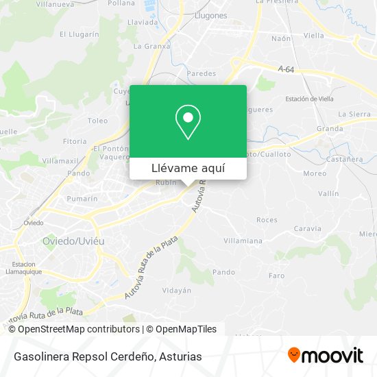 Mapa Gasolinera Repsol Cerdeño