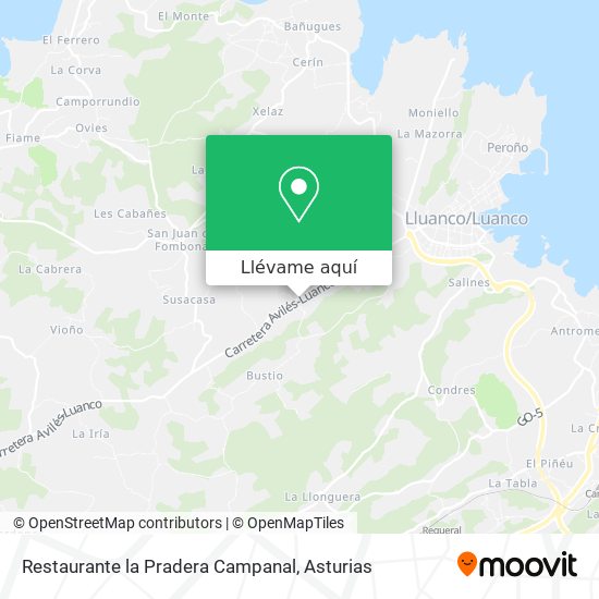 Mapa Restaurante  la Pradera Campanal