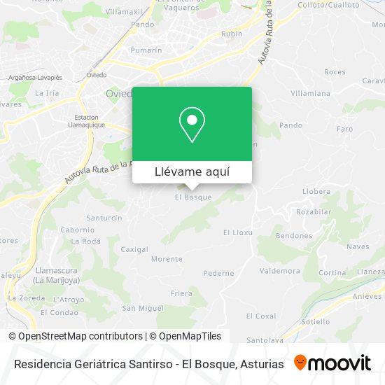 Mapa Residencia Geriátrica Santirso - El Bosque