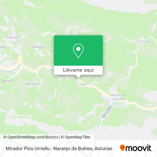 Mapa Mirador Picu Urriellu - Naranjo de Bulnes
