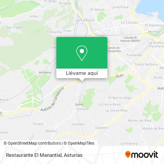 Mapa Restaurante El Manantial
