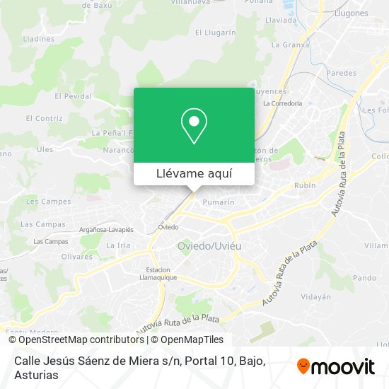 Mapa Calle Jesús Sáenz de Miera s / n, Portal 10, Bajo