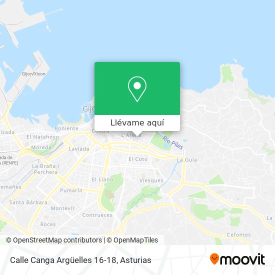Mapa Calle Canga Argüelles 16-18