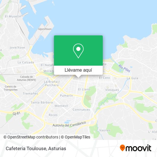 Mapa Cafeteria Toulouse