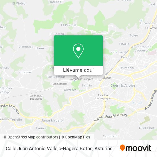 Mapa Calle Juan Antonio Vallejo-Nágera Botas