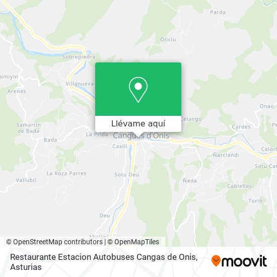 Mapa Restaurante Estacion Autobuses Cangas de Onis