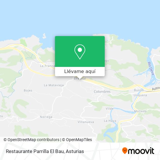 Mapa Restaurante Parrilla El Bau