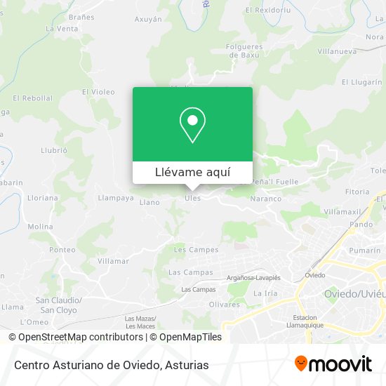 Mapa Centro Asturiano de Oviedo