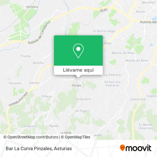 Mapa Bar La Curva Pinzales