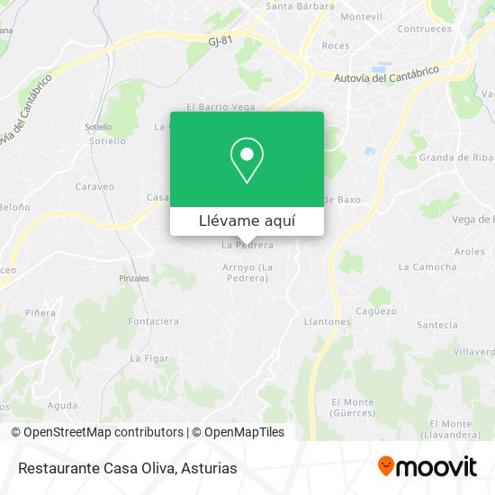 Mapa Restaurante Casa Oliva