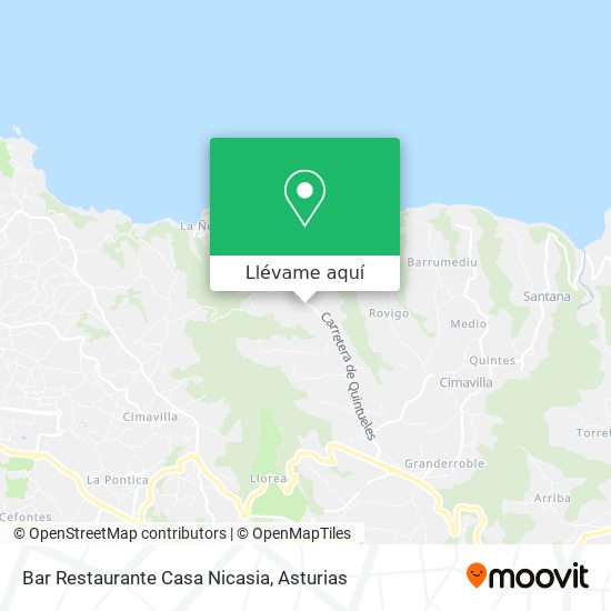 Mapa Bar Restaurante Casa Nicasia