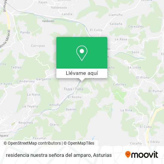 Mapa residencia nuestra señora del amparo