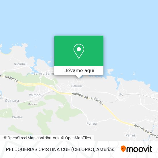 Mapa PELUQUERÍAS CRISTINA CUÉ (CELORIO)