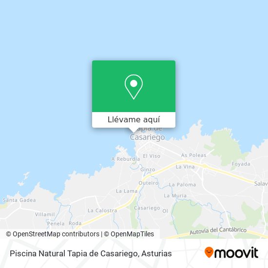 Mapa Piscina Natural Tapia de Casariego