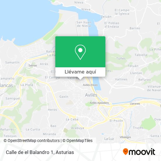 Mapa Calle de el Balandro 1