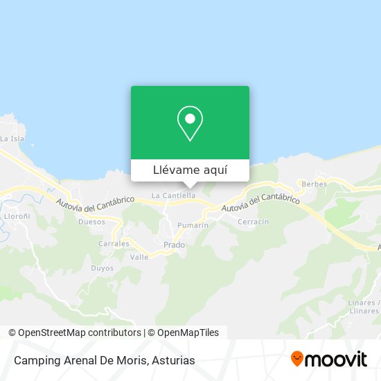 Mapa Camping Arenal De Moris