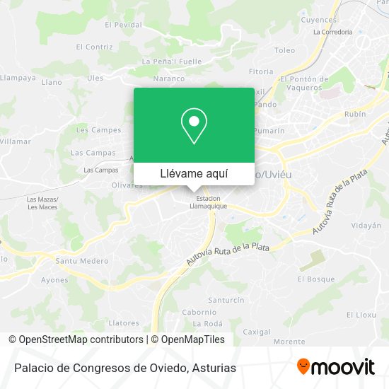 Mapa Palacio de Congresos de Oviedo