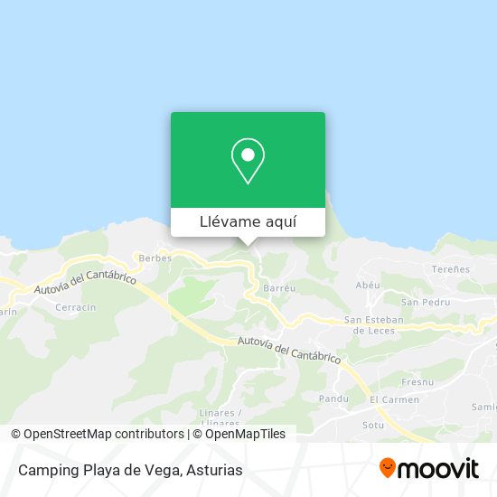 Mapa Camping Playa de Vega