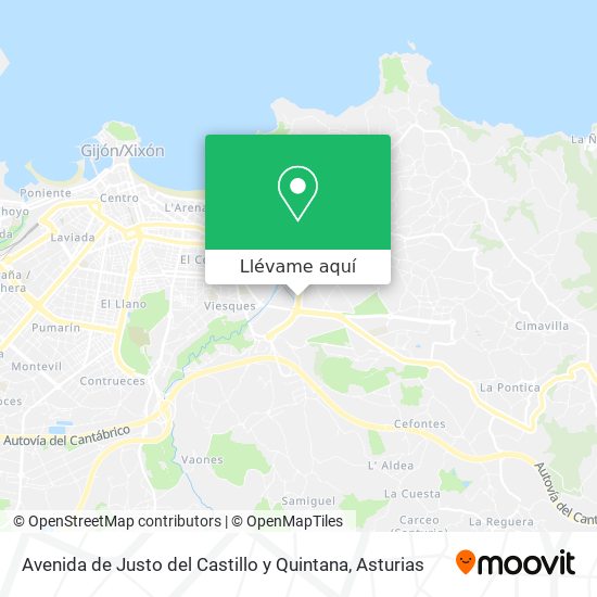 Mapa Avenida de Justo del Castillo y Quintana