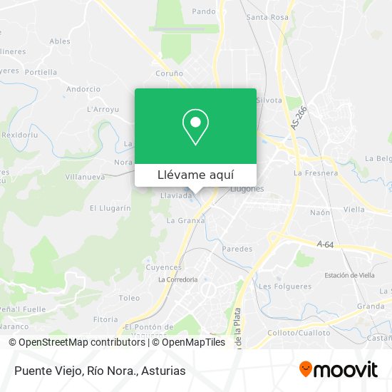 Mapa Puente Viejo, Río Nora.