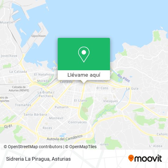 Mapa Sidreria La Piragua