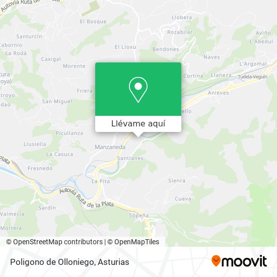 Mapa Poligono de Olloniego