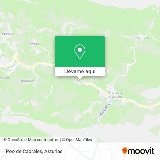 Mapa Poo de Cabrales