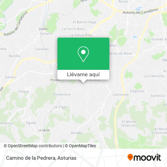 Mapa Camino de la Pedrera